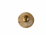 Spilla Decorativa tipo Bottone in Madreperla Naturale Incisione Cameo con Dama