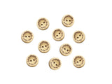 1 Confezione da 10 Pezzi di Bottoni in Legno Artigianale Handmade With Love 4 Misure