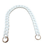 Catena in Resina con Anelli Apribili in Metallo Oro/Argento Lunghezza 50 cm 4 Colori 1 Pezzo