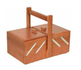 Cestino Portalavoro Legno Scaletta Due Livelli Stafil Ricamo Cucito