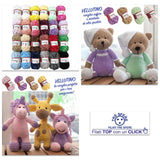 5 Gomitoli di Ciniglia Vellutino Tre Sfere Poliestere 250gr ideale per Amigurumi e Uncinetto