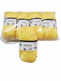 5 gomitoli Filato di Cotone Fiocco Naturale 100% TreSfere in Confezione da 250gr.