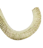 1 mt di Frangia Marabù Onda d'Arredamento, Spazzolino Borse Hand Made Altezza 3,5cm