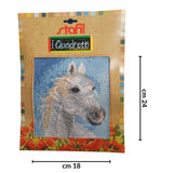 stafil Kit Ricamo Mezzo Punto consente di realizzare un Quadro da ricamare anche a Punto Croce con filati cotone lanato