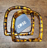 Coppia di Manici in Resina a D per Borse Hand Made 15x12cm 3 Colori