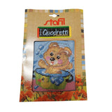 Stafil il kit Ricamo Mezzo Punto Consente di Realizzare un Quadro da Ricamare anche a Punto Croce, Stampa, Ago, Filati in Cotone Lanato e Istruzioni