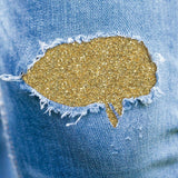 Maglina Elastica Glitter Saldastrappi Termoadesivo Poliestere Marbet 8 Varianti