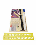 Set Marca Biancheria Termoadesivo Pennarello Indelebile e Normografo