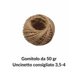 10 Gomitoli Juta Naturale anche per Uncinetto in Confezione da 400gr