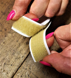 Velcro Beige Altezza 2 cm Adesivo pezza da 1 mt Maschio Femmina