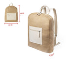 Zaino in Juta Maxi con Tasca con Cerniera Misure 32x40x7xcm da Rivestire Granny